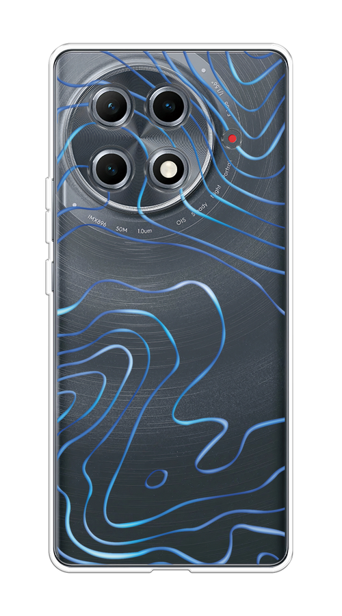 

Чехол на Tecno Camon 30S Pro "Blue lines", Прозрачный;синий, 309550-1