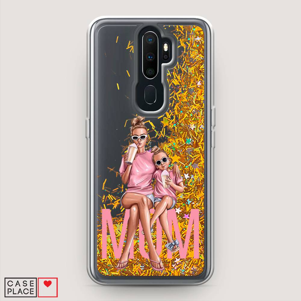 

Жидкий чехол с блестками "Lovely mom" на Oppo A9 (2020), 251990-1