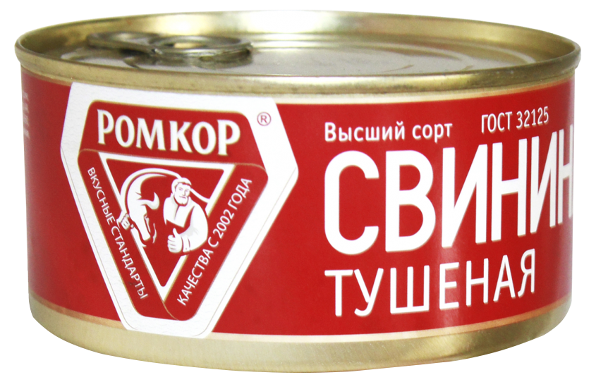 

Свинина тушеная Ромкор 325 г