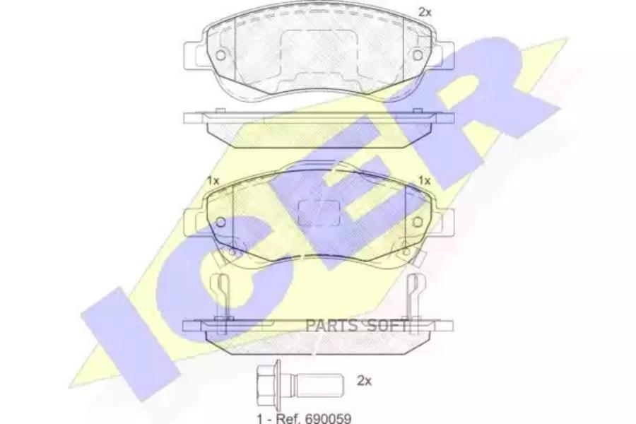 

Колодки Передние Honda Cr-V 07- Icer 181887 Icer арт. 181887