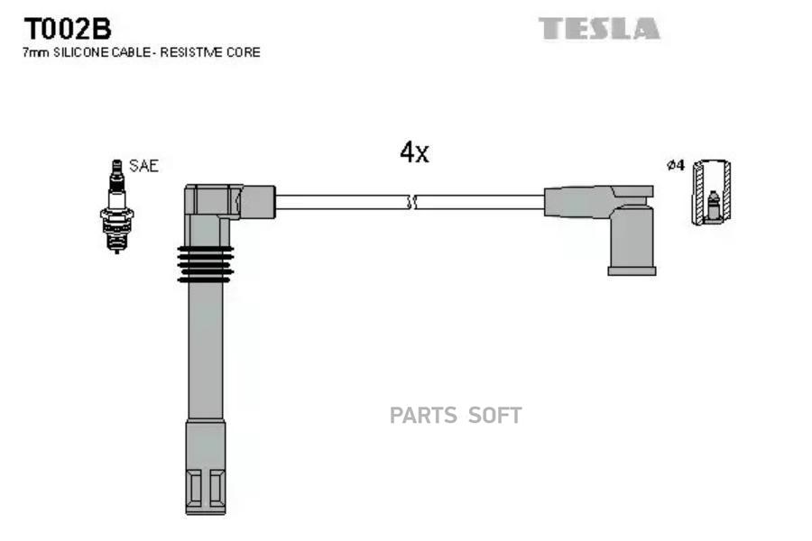 

TESLA T002B Провода зажигания