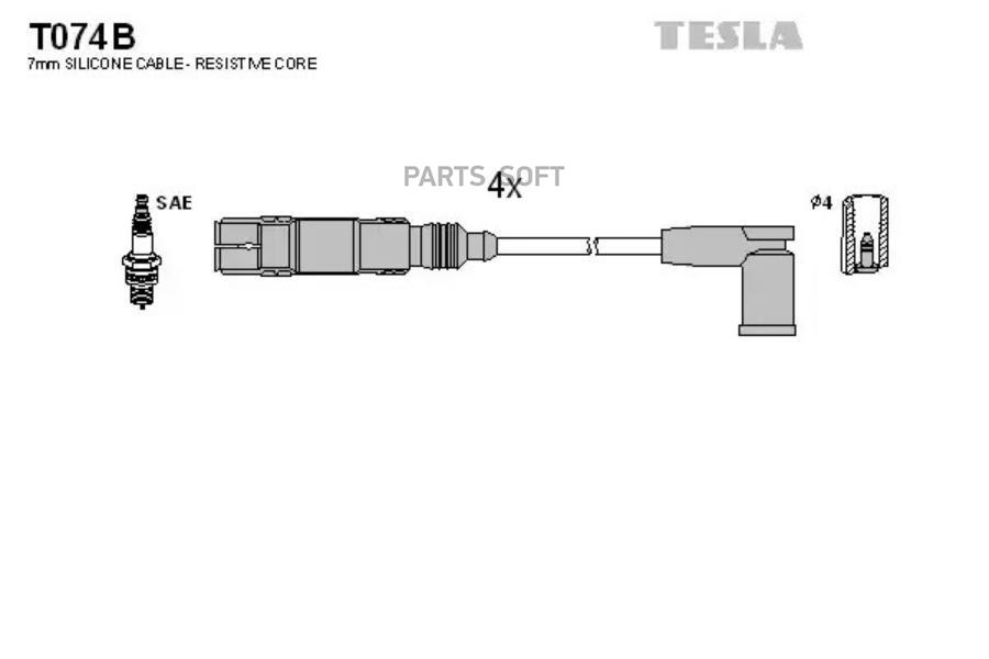 

TESLA T074B Провода зажигания