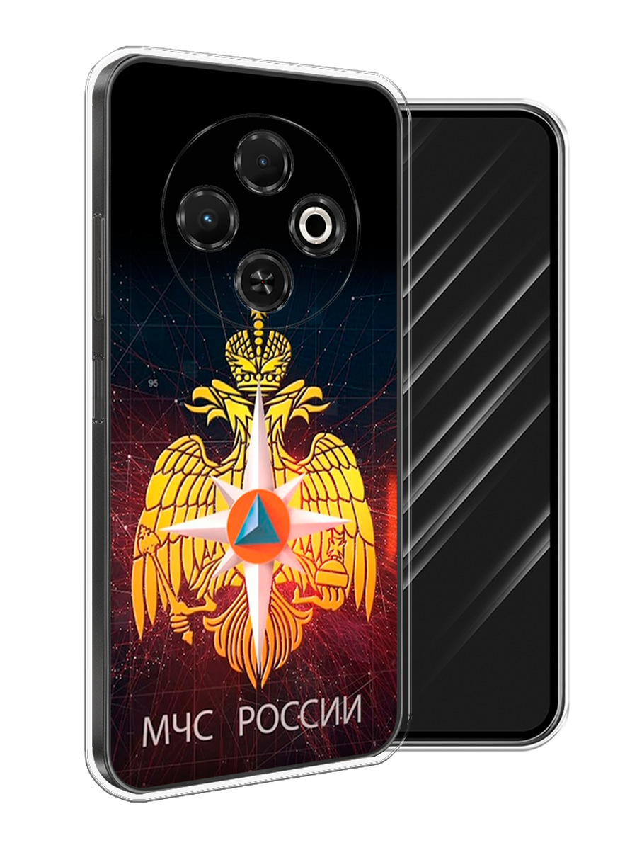 

Чехол Awog на Tecno Spark 30C "МЧС России", Черный;желтый;красный, 309250-1