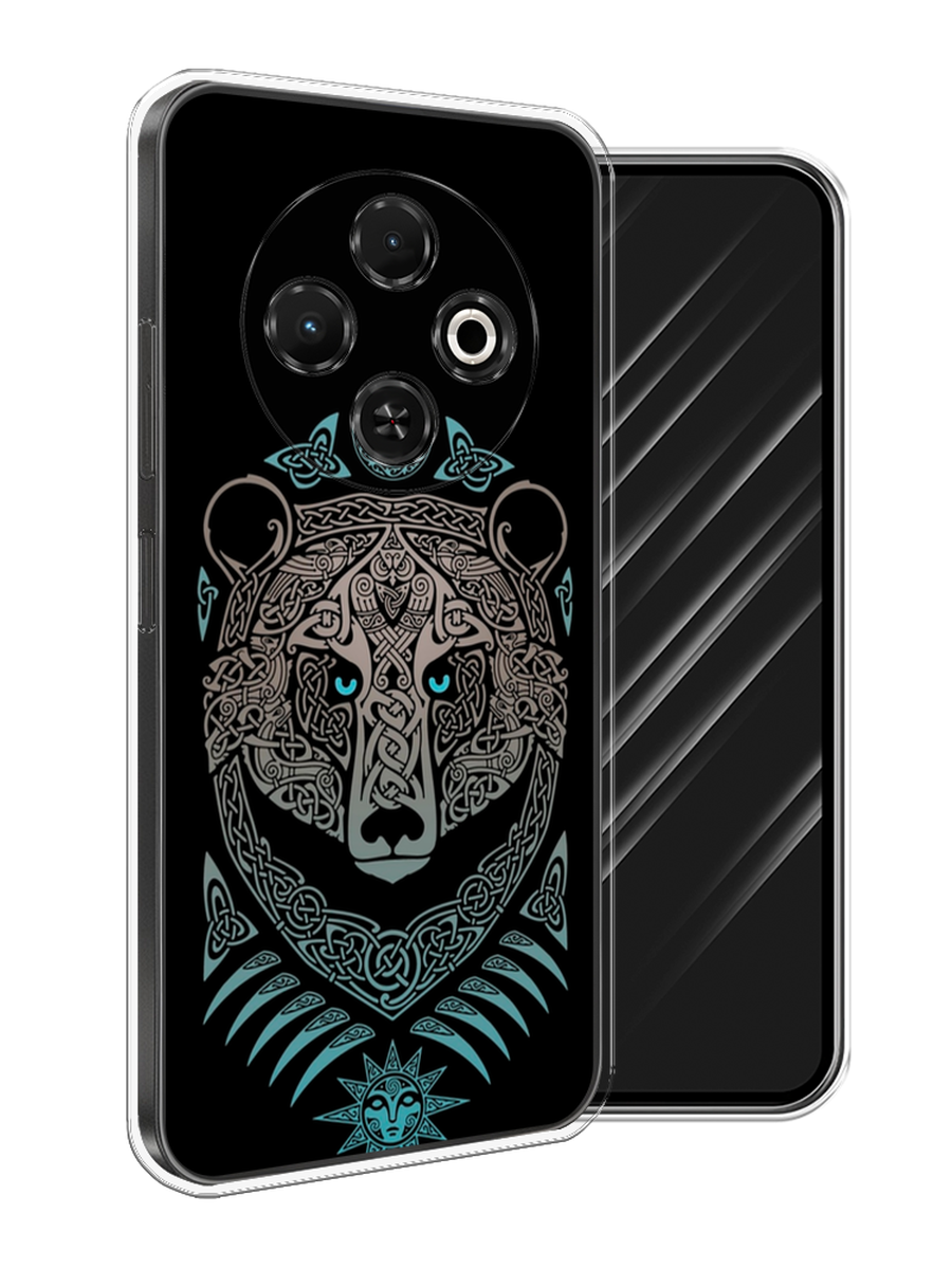 

Чехол Awog на Tecno Spark 30C "Кельтский медведь", Черный;серый, 309250-1