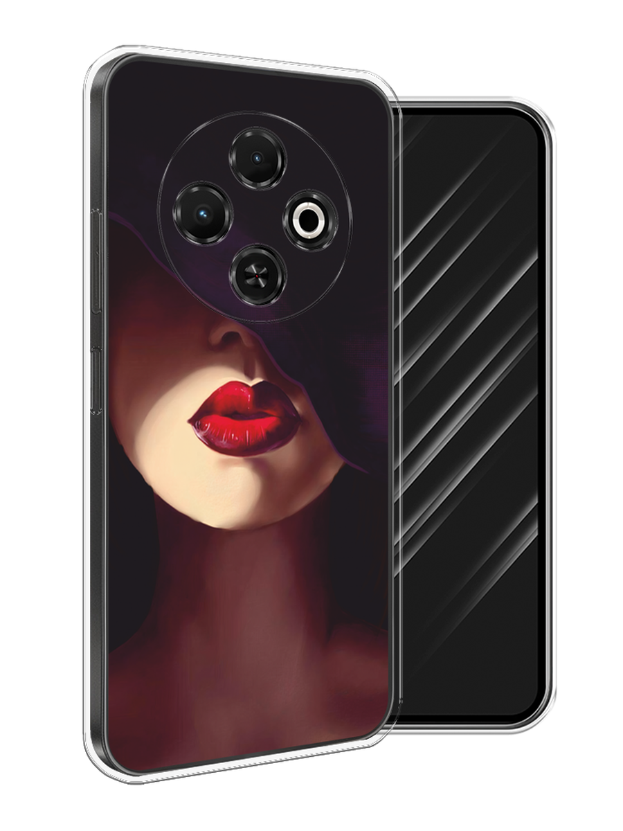 

Чехол Awog на Tecno Spark 30C "Красные губы", Черный;бежевый;красный, 309250-1