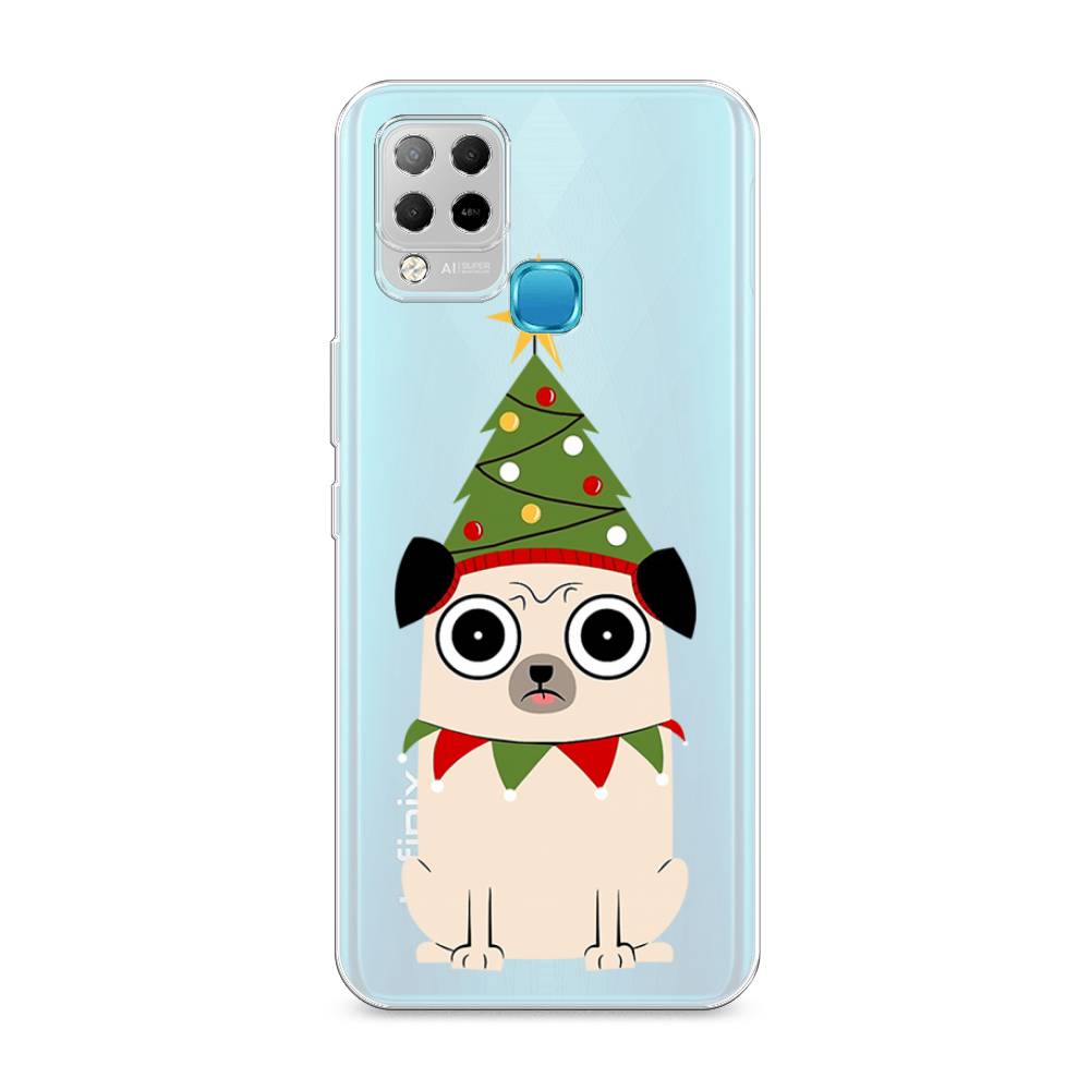 

Чехол на Infinix HOT 10S "Собачка с ёлочкой", Бежевый;красный;зеленый, 3100250-1