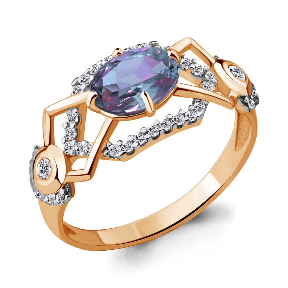 

Кольцо из серебра с алекситом р.  Aquamarine 6558225А_925_з, 6558225А_925_з