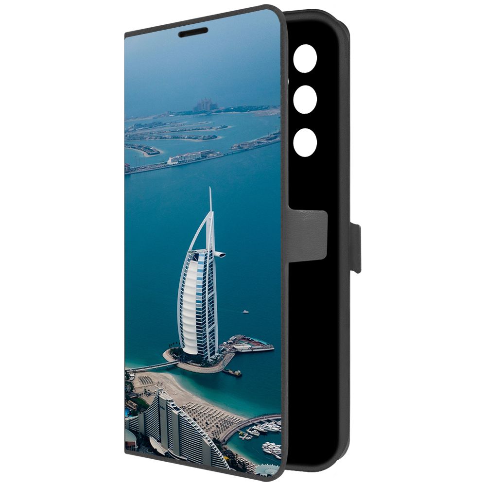 

Чехол-книжка Krutoff Eco Book для TECNO Pova Neo 2 ОАЭ, Бурдж-эль-Араб (черный)