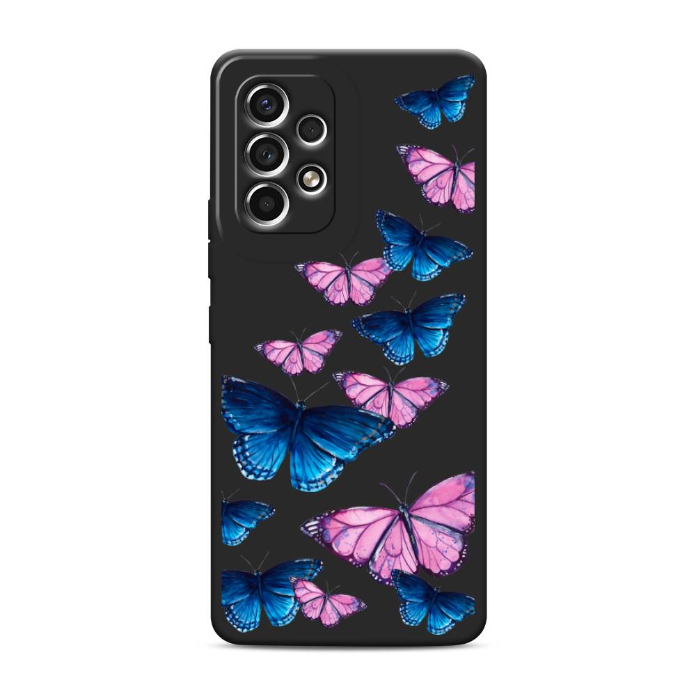 фото Матовый силиконовый чехол "полет бабочек" на samsung galaxy a53 awog