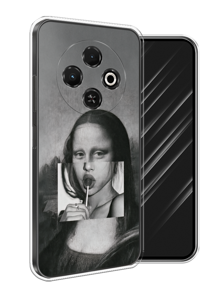 

Чехол Awog на Tecno Spark 30C "Mona Lisa sucking lollipop", Серый, 309250-1