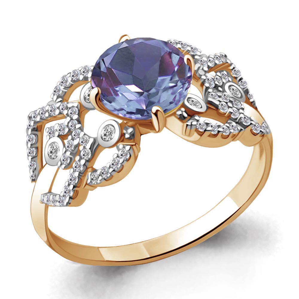 

Кольцо из серебра с алекситом р. 19 Aquamarine 6558425А_925_з, 6558425А_925_з