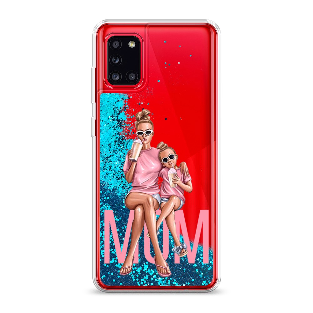 

Жидкий чехол с блестками "Lovely mom" на Samsung Galaxy A31, 2100393-1