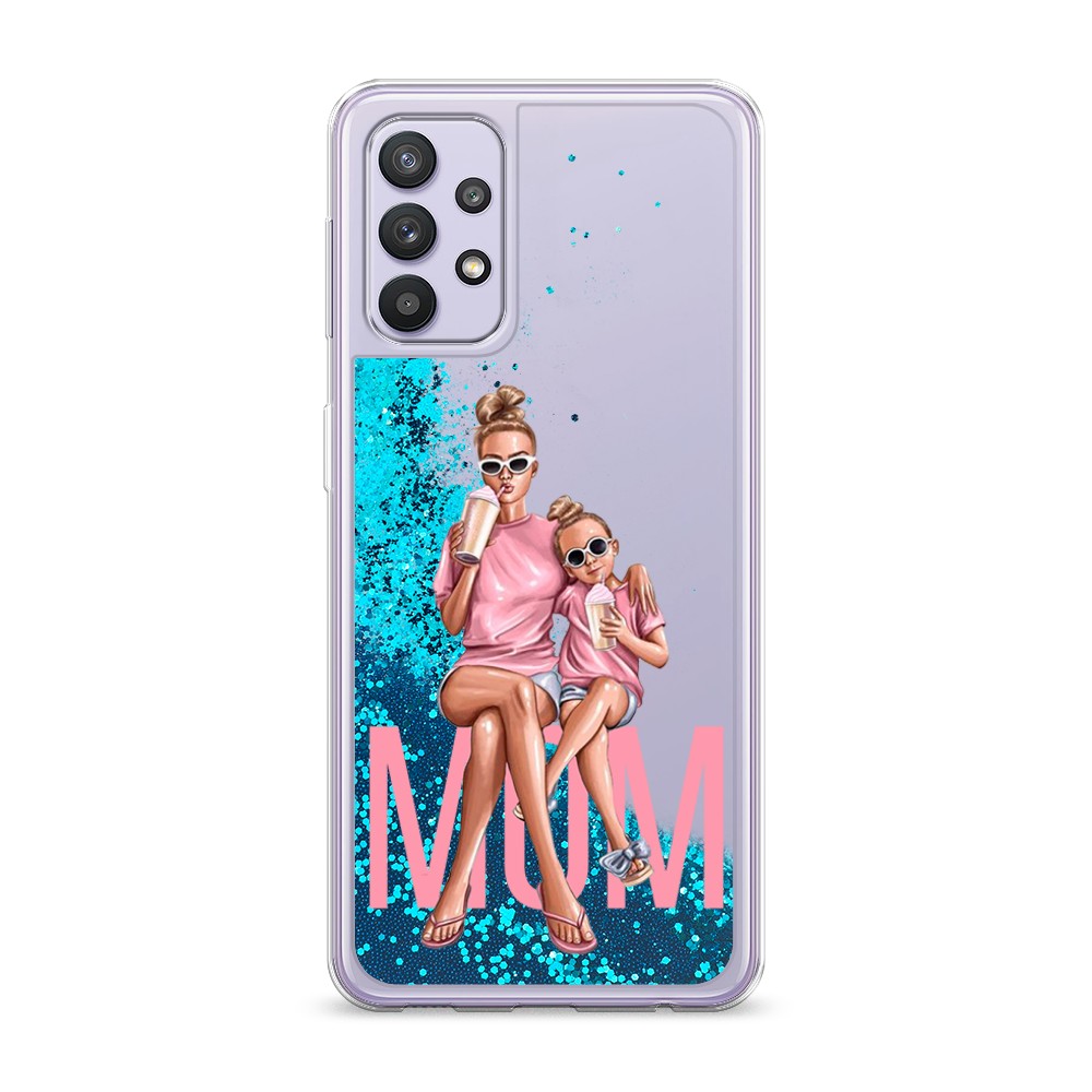 

Жидкий чехол с блестками "Lovely mom" на Samsung Galaxy A32, 2102093-1