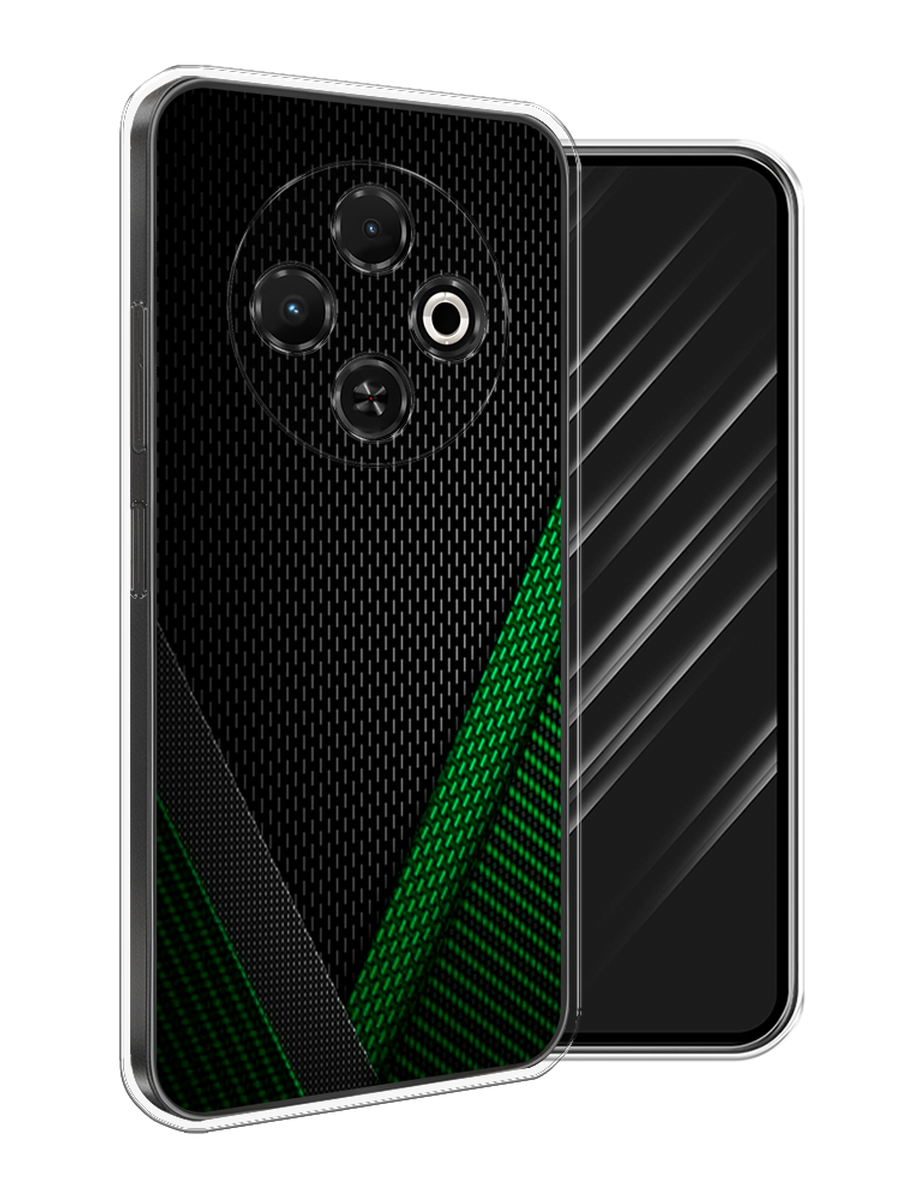 

Чехол Awog на Tecno Spark 30C "Зеленый карбон", Черный;зеленый, 309250-1