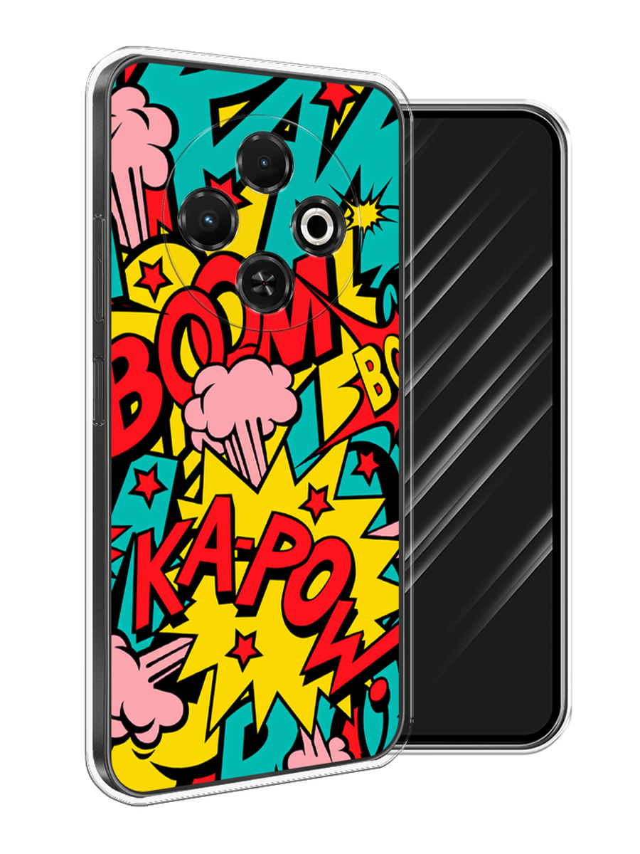 

Чехол Awog на Tecno Spark 30C "Постер pop art", Бирюзовый;желтый;красный, 309250-1