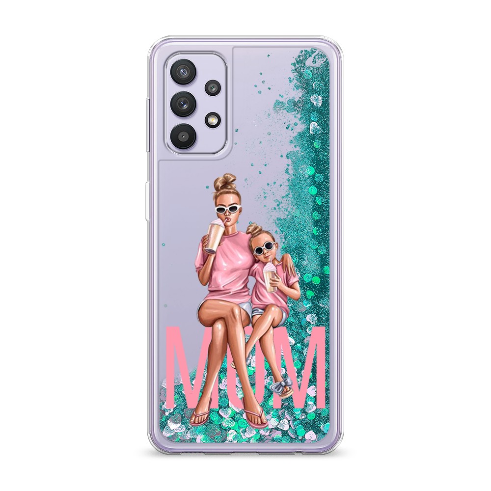 

Жидкий чехол с блестками "Lovely mom" на Samsung Galaxy A32, 2102095-1