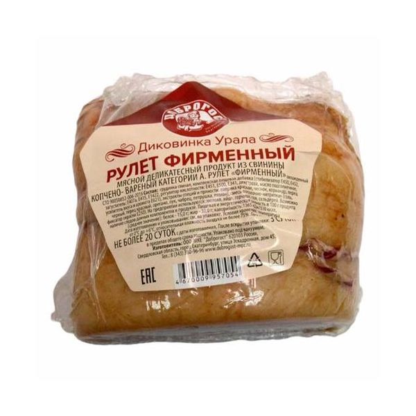 

Рулет варено-копченый Доброгост Фирменный +-1 кг
