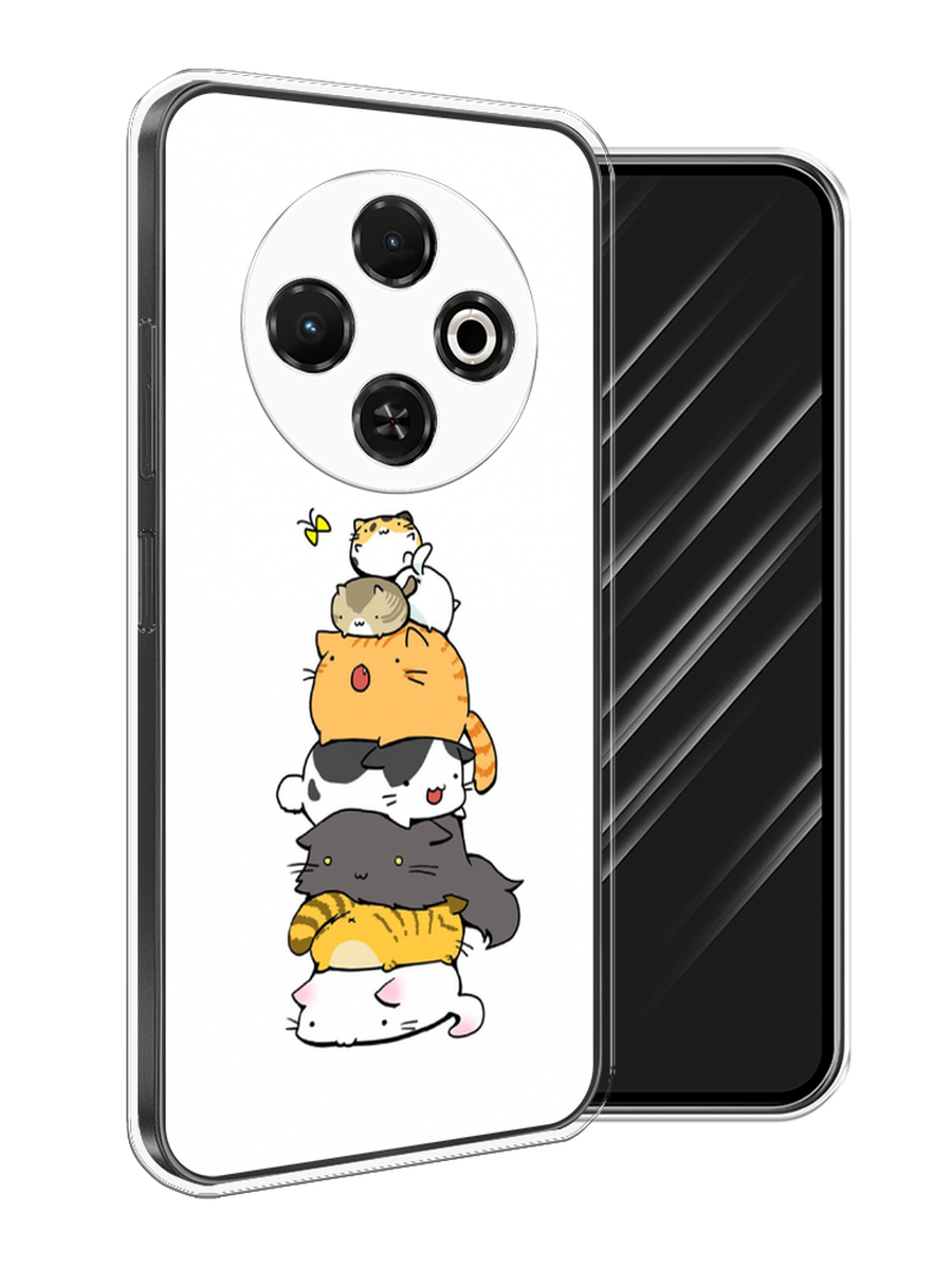 

Чехол Awog на Tecno Spark 30C "Бутерброд из котиков", Коричневый;белый;серый, 309250-1