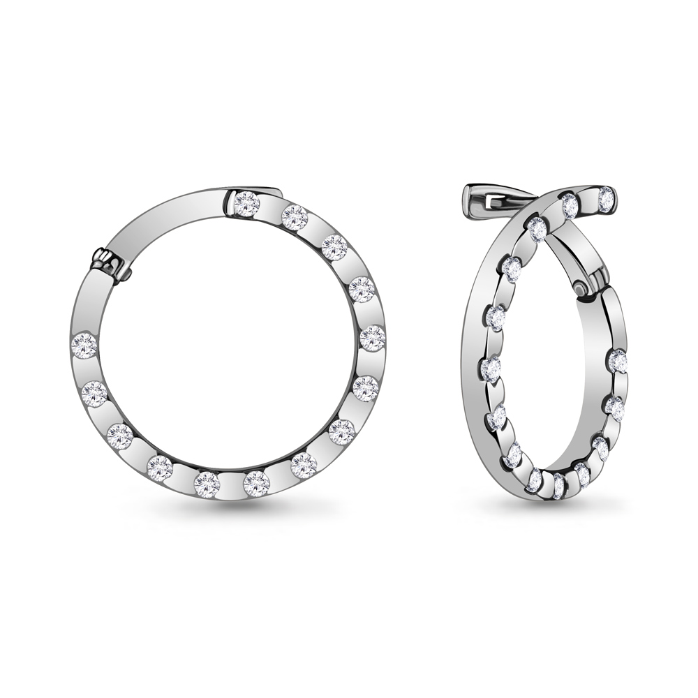 

Серьги из серебра с фианитом Aquamarine 48287А_925_р, 48287А_925_р