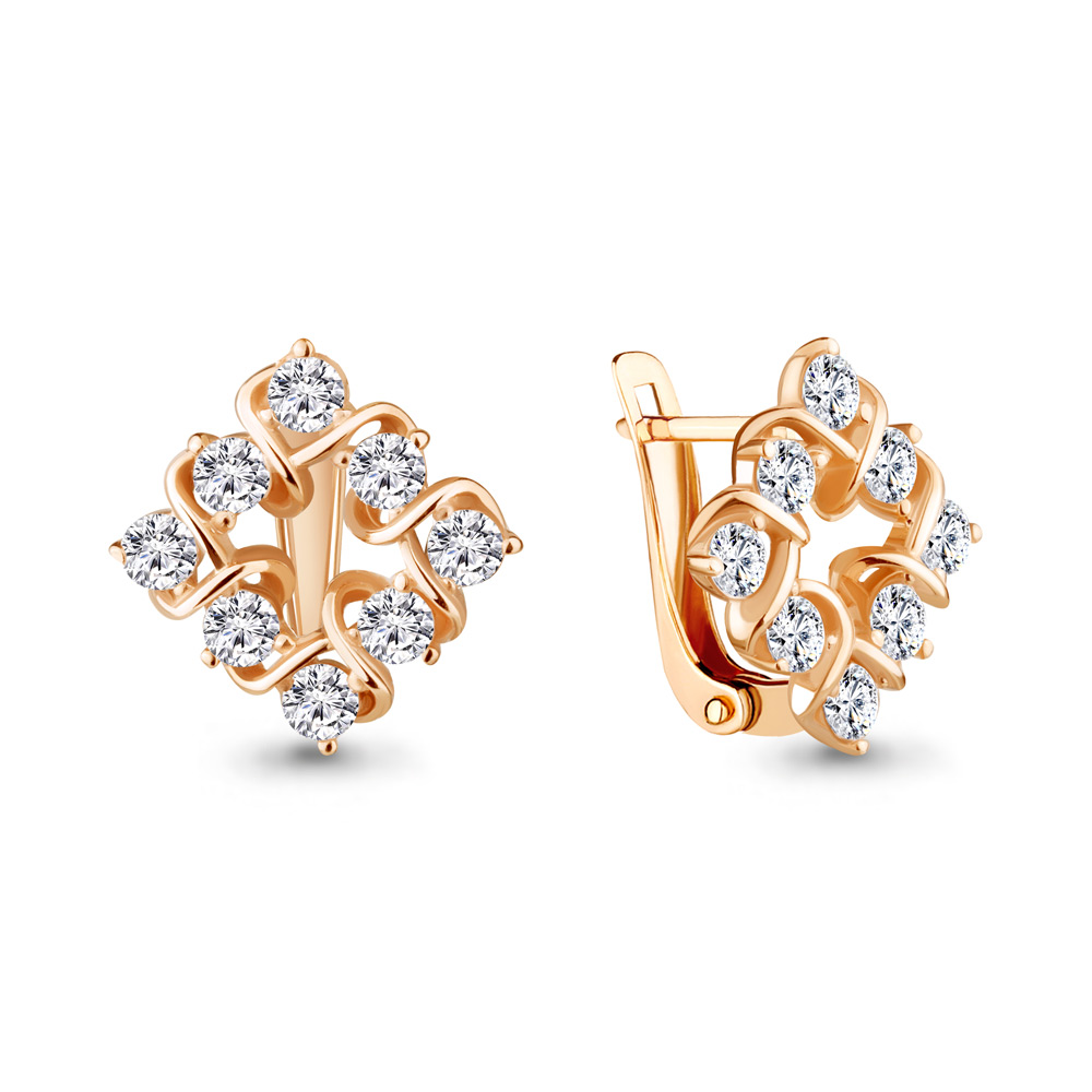 

Серьги из серебра с фианитом Aquamarine 48288А_925_з, 48288А_925_з