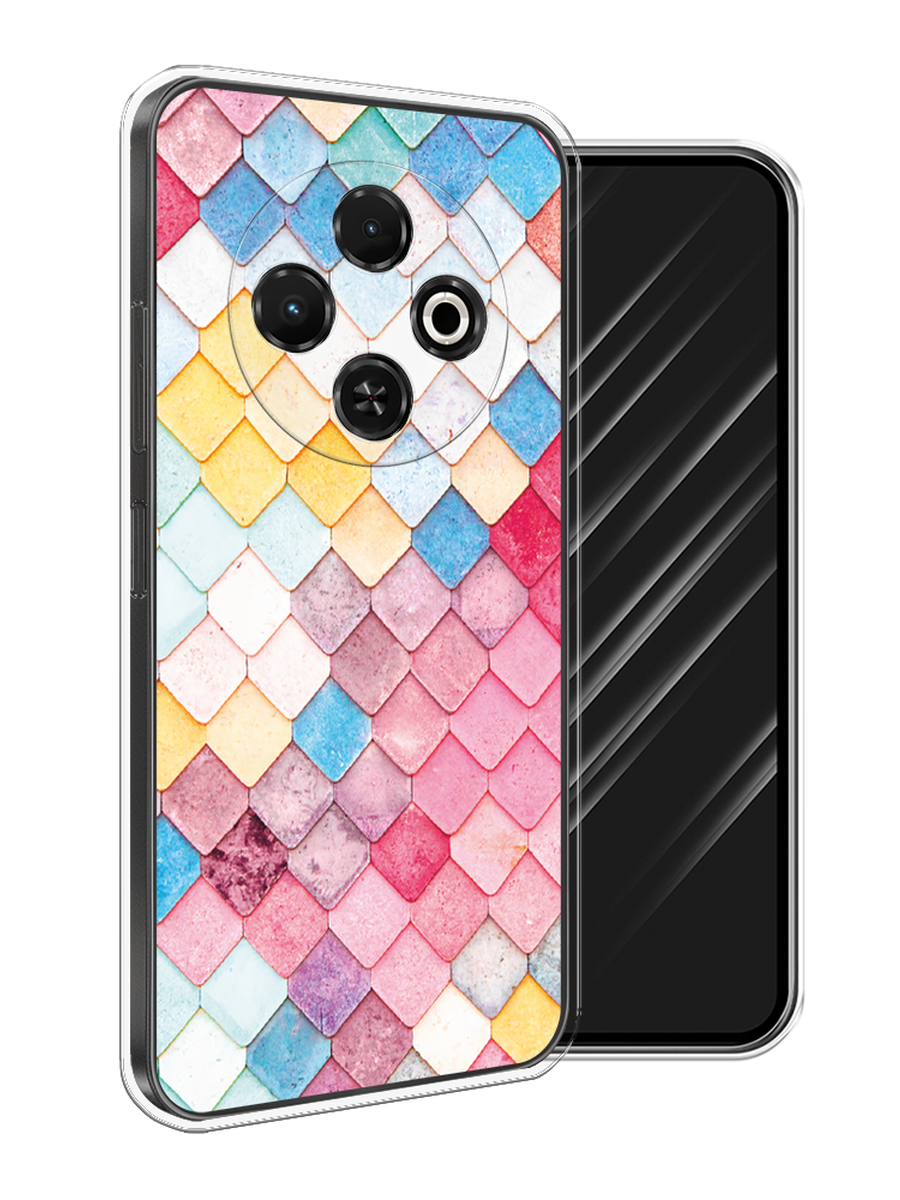 

Чехол Awog на Tecno Spark 30C "Нежные ромбики", Красный, 309250-1