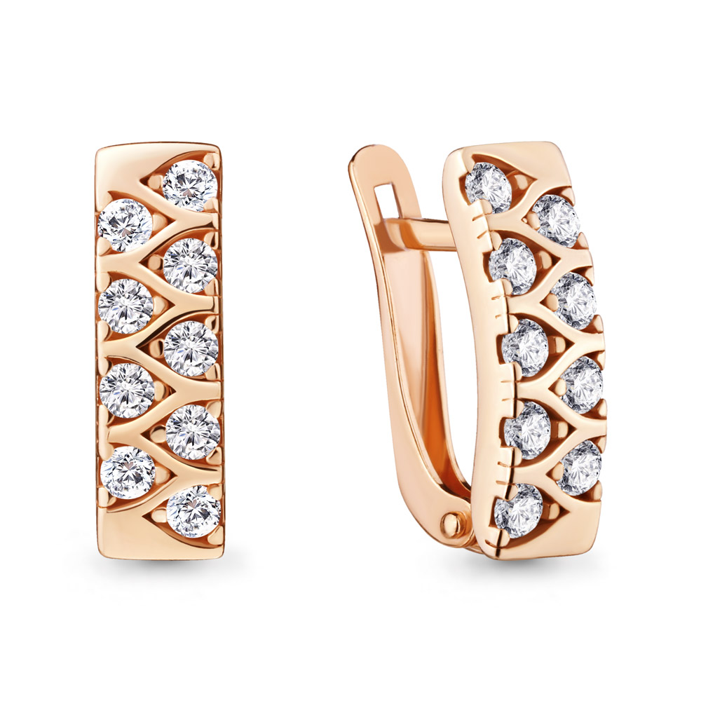 

Серьги из серебра с фианитом Aquamarine 48291А_925_з, 48291А_925_з