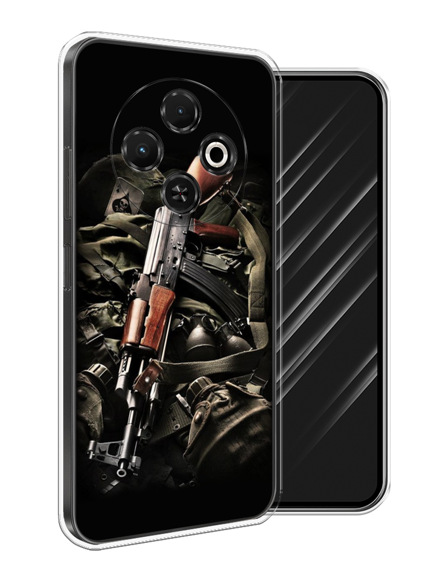 

Чехол Awog на Tecno Spark 30C "Автомат", Черный;коричневый;серый, 309250-1