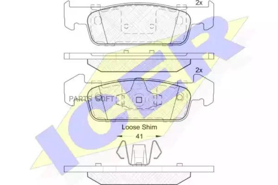 

Колодки Передние Renault Logan 2013-> Icer 182115-202 Icer арт. 182115-202
