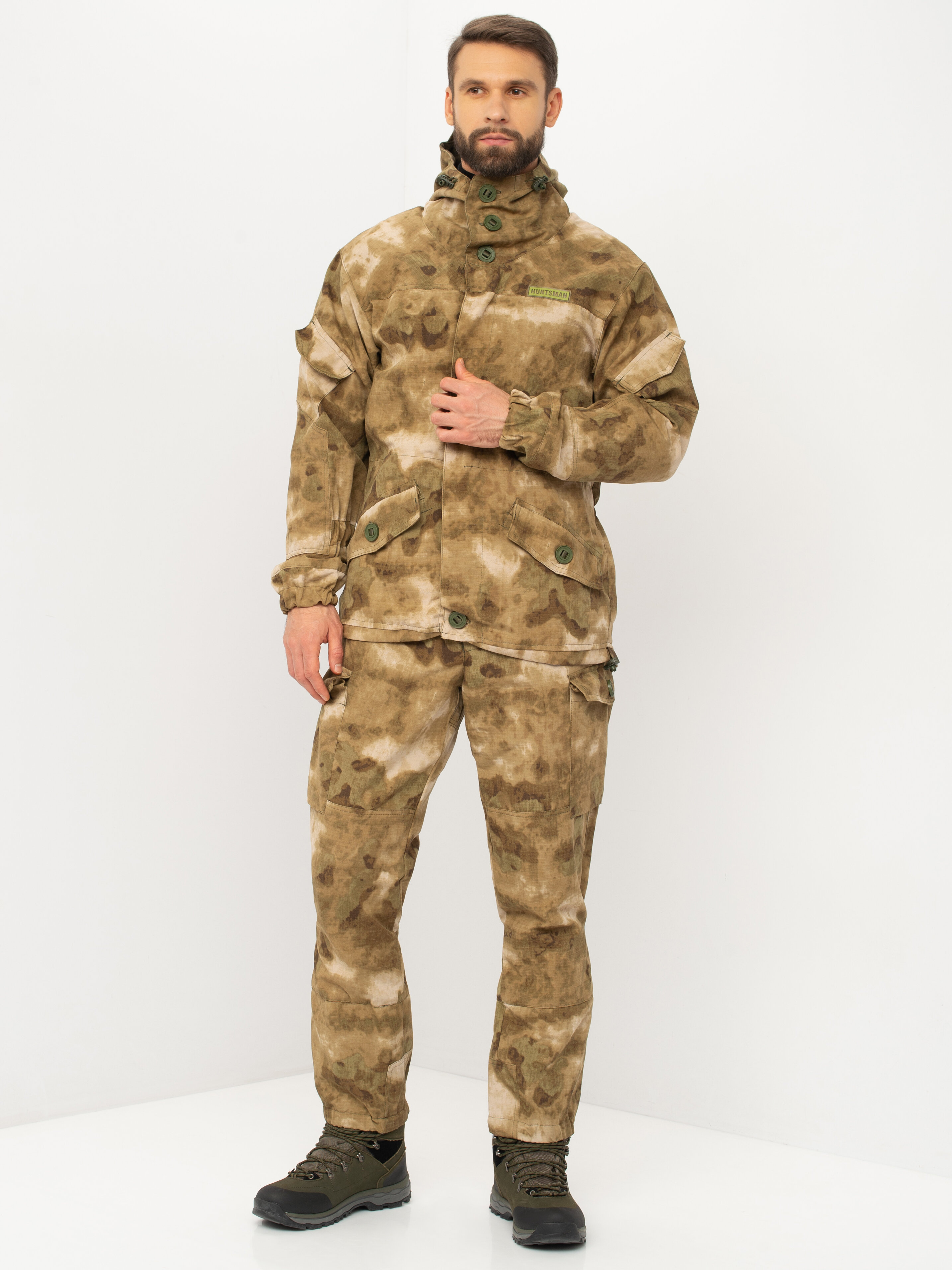 

Костюм демисезонный Huntsman Горка-3 ткань Смесовая Рип-Стоп цвет Малахит 52-54 170-176, Зеленый;коричневый, Горка-3