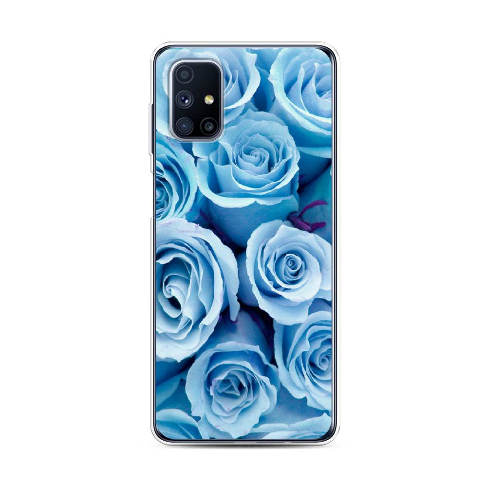 

Чехол Awog на Samsung Galaxy M31s / Самсунг M31s "Лазурные розы", Голубой, 2101450-8