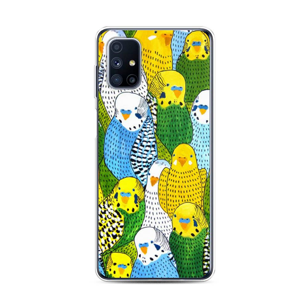 

Чехол Awog на Samsung Galaxy M31s / Самсунг M31s "Попугаи", Желтый;зеленый;голубой, 2101450-1