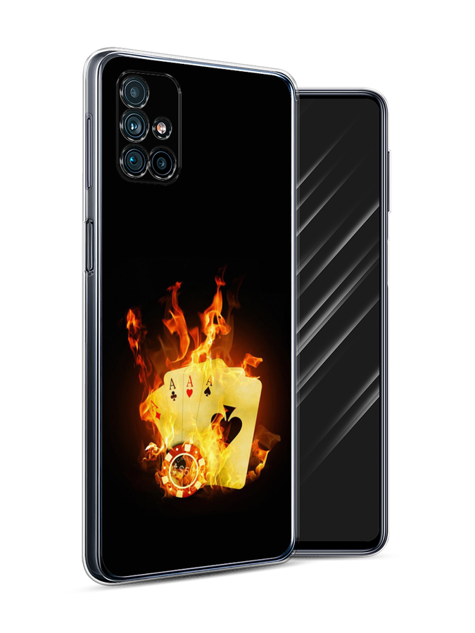 

Чехол Awog на Samsung Galaxy M31s / Самсунг M31s "Горящие карты", Черный;оранжевый, 2101450-9
