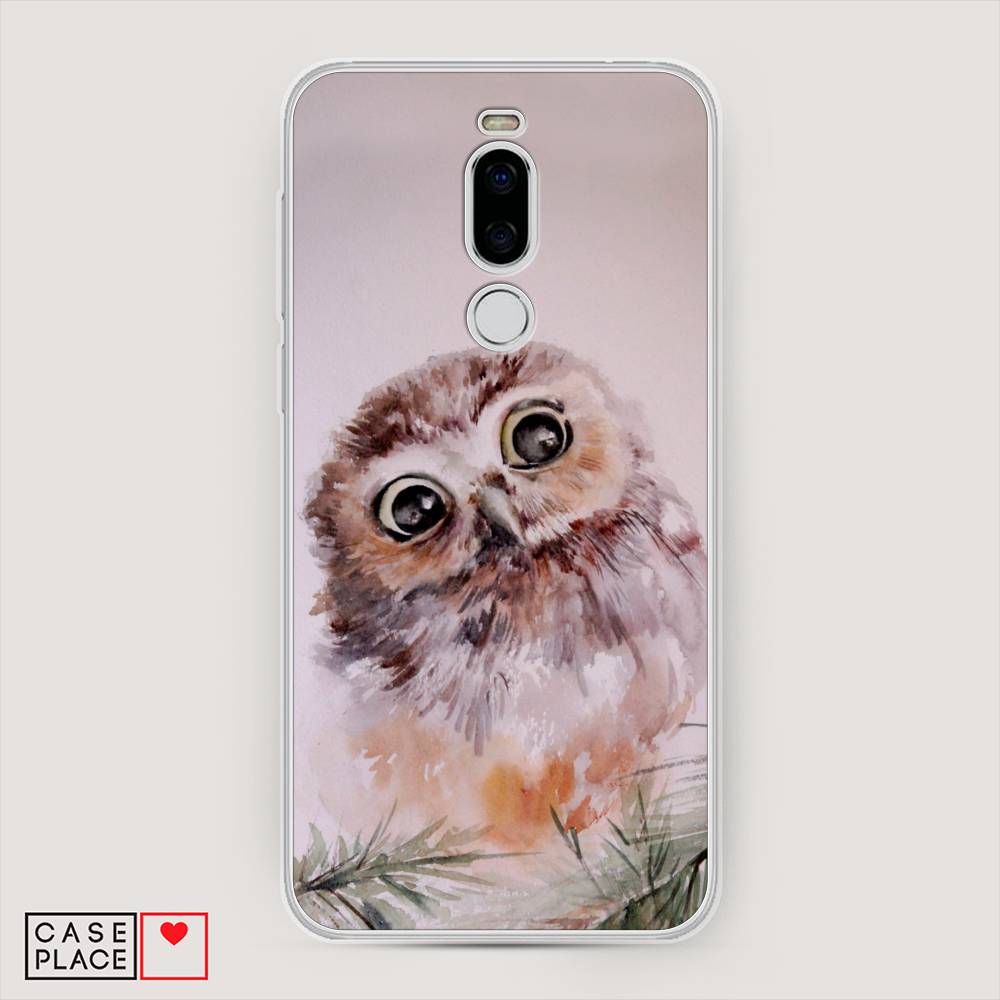 фото Чехол awog "сова на розовом" для meizu x8