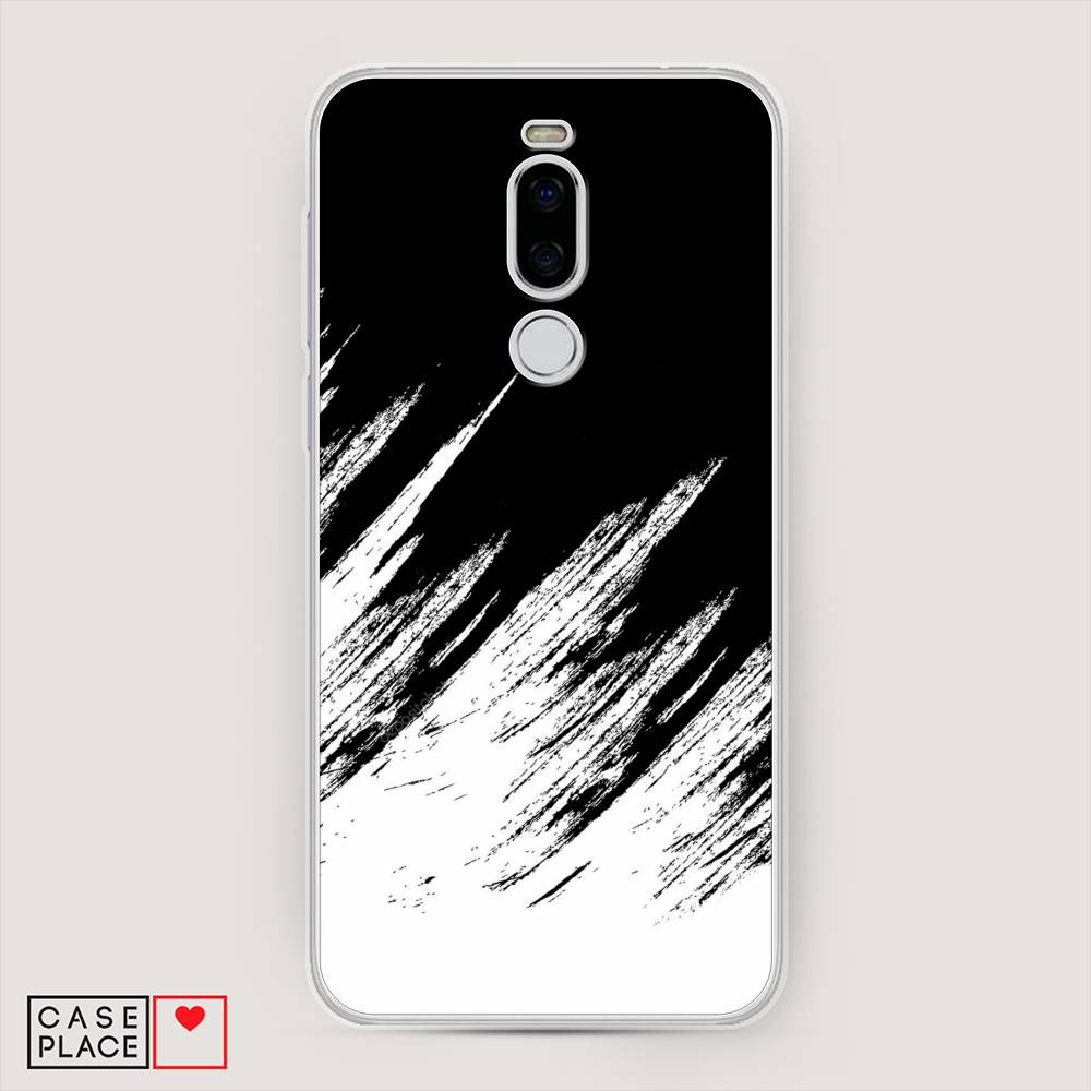 Чехол Awog  на Meizu X8 Черно белые брызги