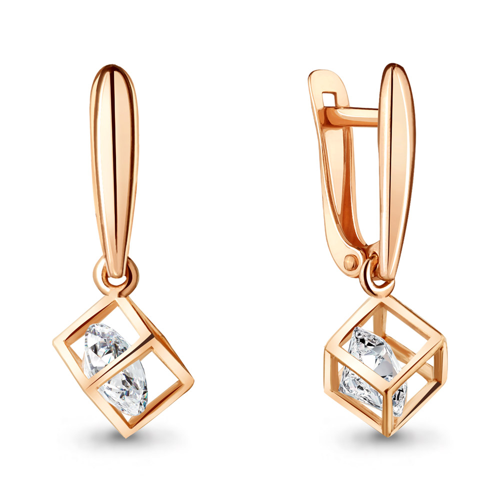 

Серьги подвески из серебра с фианитом Aquamarine 48301_925_з, 48301_925_з