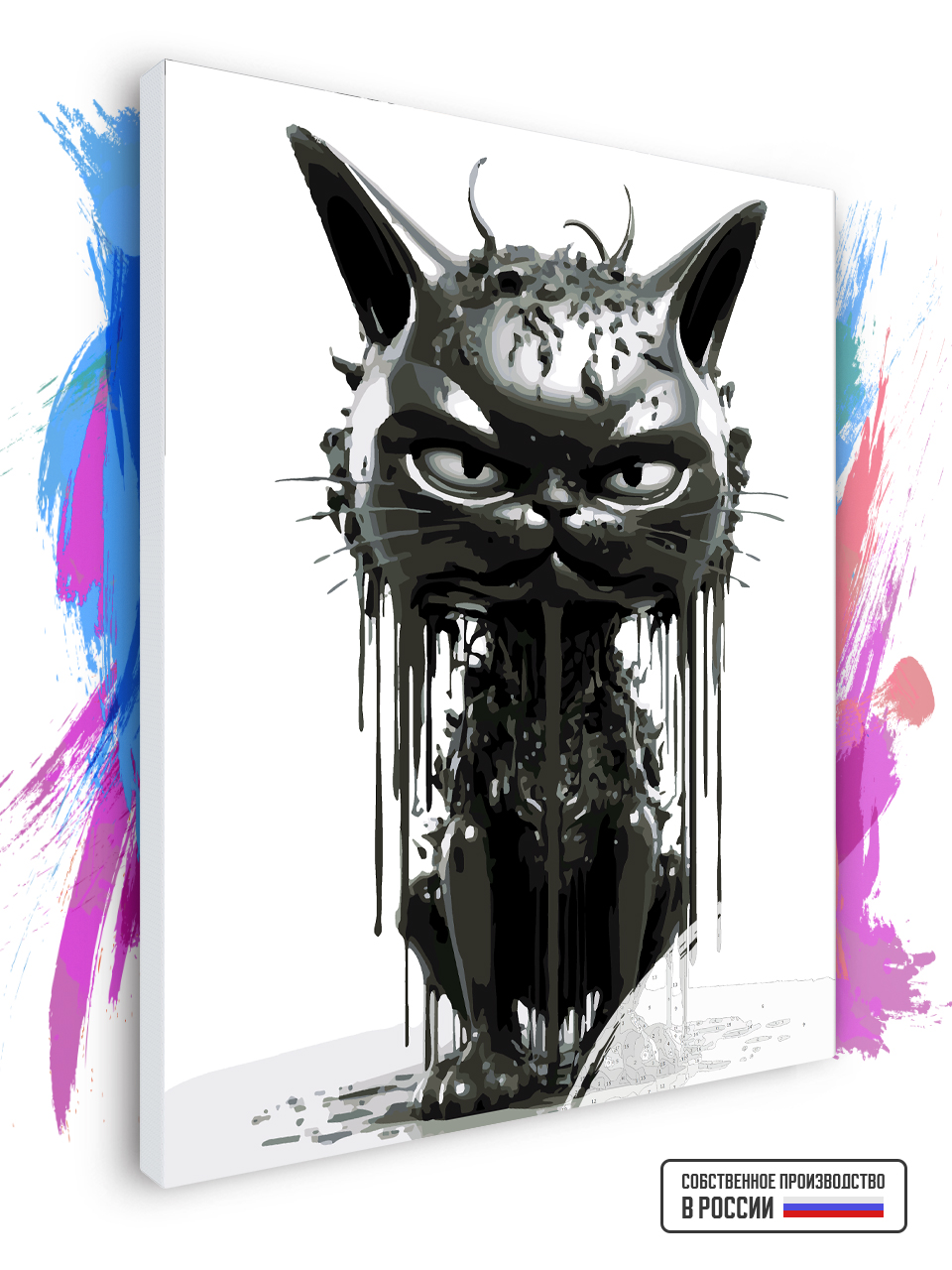 

Картина по номерам Красиво Красим на холсте Metal cat 90 х 100 см, 79062