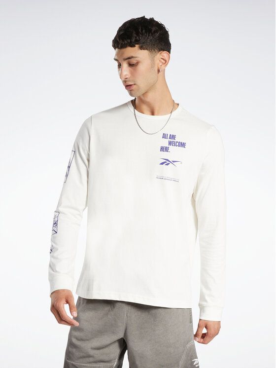 

Лонгслив мужской Reebok 0000301154242 белый M, 0000301154242