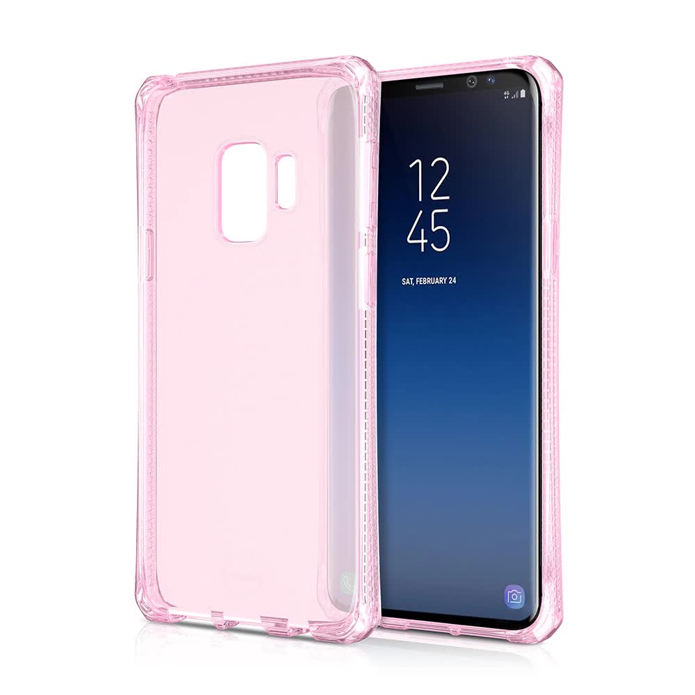 Чехол-накладка ITSKINS SPECTRUM CLEAR для Samsung Galaxy S9 светло-розовый
