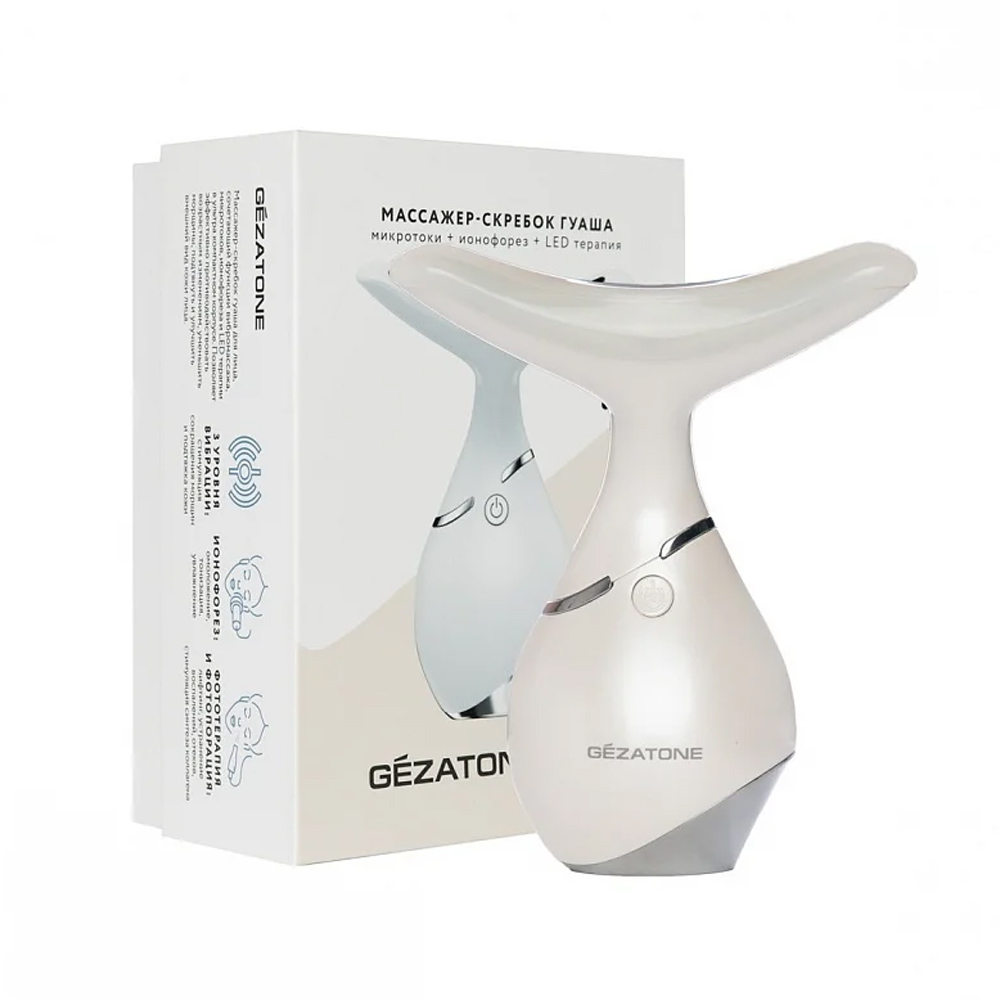Скребок гуаша для лица Gezatone микротоковый массажер m915 gezatone прибор по уходу за кожей лица с функцией светотерапии m356