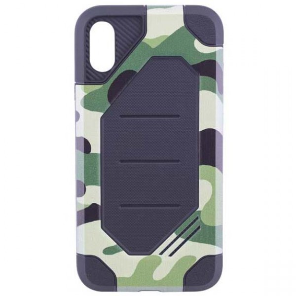 фото Tpu+pc чехол motomo (military) для apple iphone x (5.8") / xs (5.8") (зеленый / камуфляж) epik