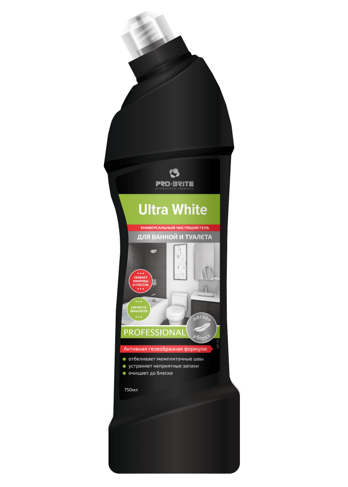 фото Чистящее средство для ванной и туалета pro-brite ultra white свежесть эвкалипта 750мл.