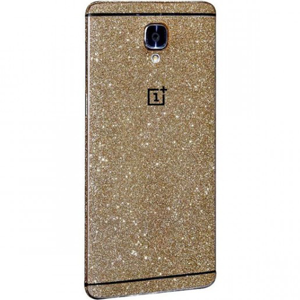 

Виниловая наклейка на обе стороны Glitter series для OnePlus 3 / OnePlus Gold, Золотистый