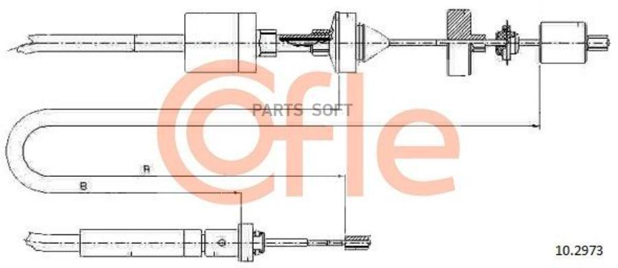 

Трос сцепления RENAULT MEGANE/MEGANE SCENIC DTi/Dci 97-, COFLE 92.10.2973