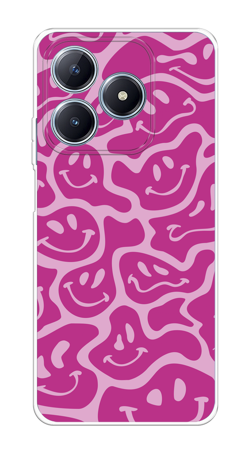 

Чехол Case Place на Realme C63 "Расплывчатые смайлики розовые", Фиолетовый, 2517350-1