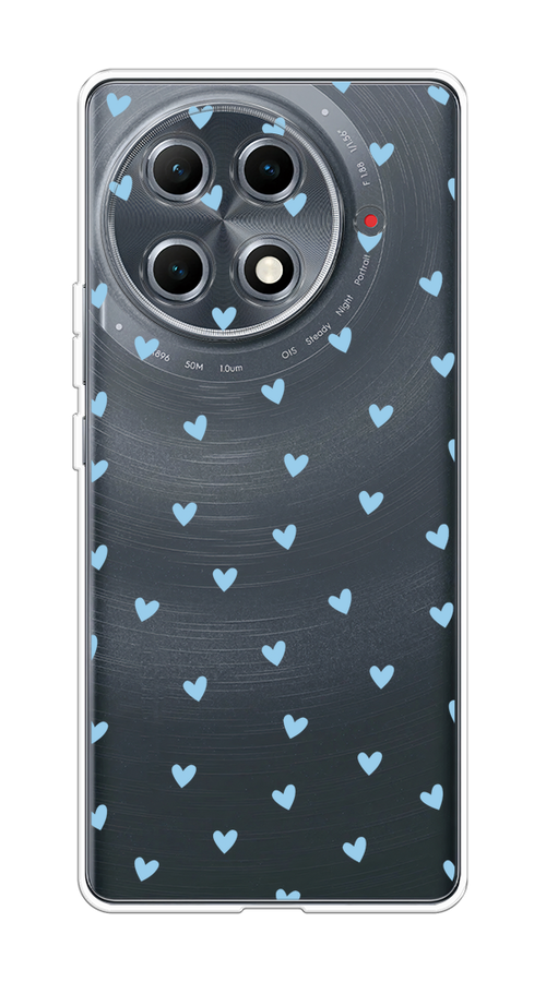 

Чехол на Tecno Camon 30S Pro "Голубые сердечки паттерн", Голубой;прозрачный, 309550-1