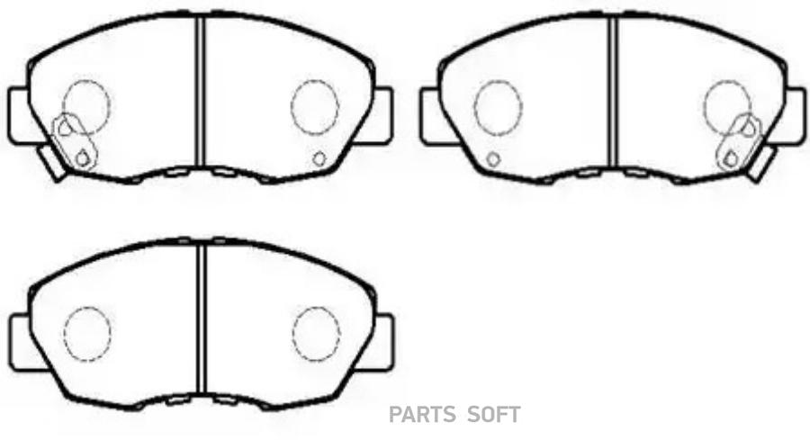 

Колодки тормозные дисковые HONDA: ACCORD 90-, 2.3CL COUPE 97- 1шт HSB HP8150