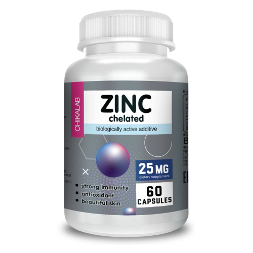 Chikalab Zinc Chelated 25 мг, 60 капс