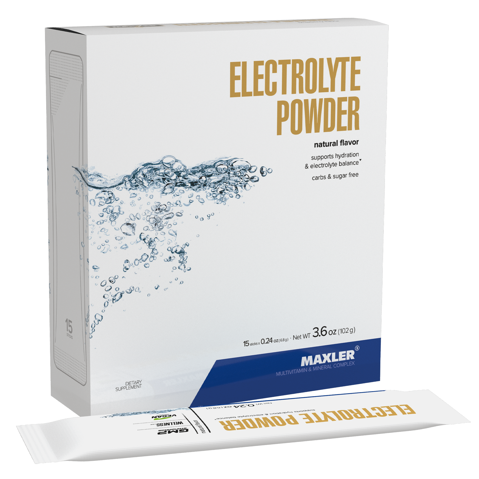 

Maxler Electrolyte Powder, 15 шт, вкус: натуральный, Electrolyte Powder