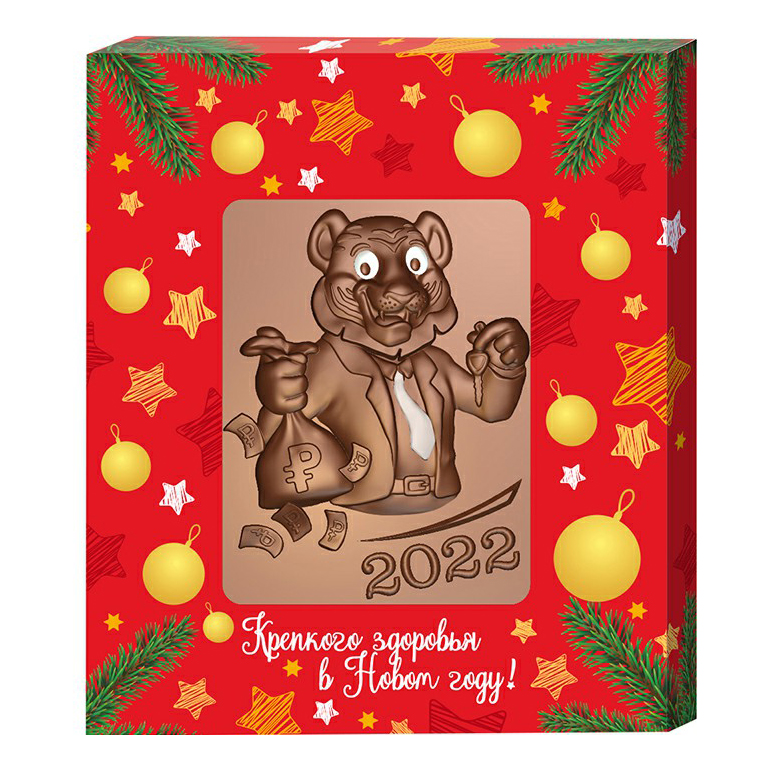 

Шоколад фигурный Aztec Панно тигр Джаред из глазури 50 г