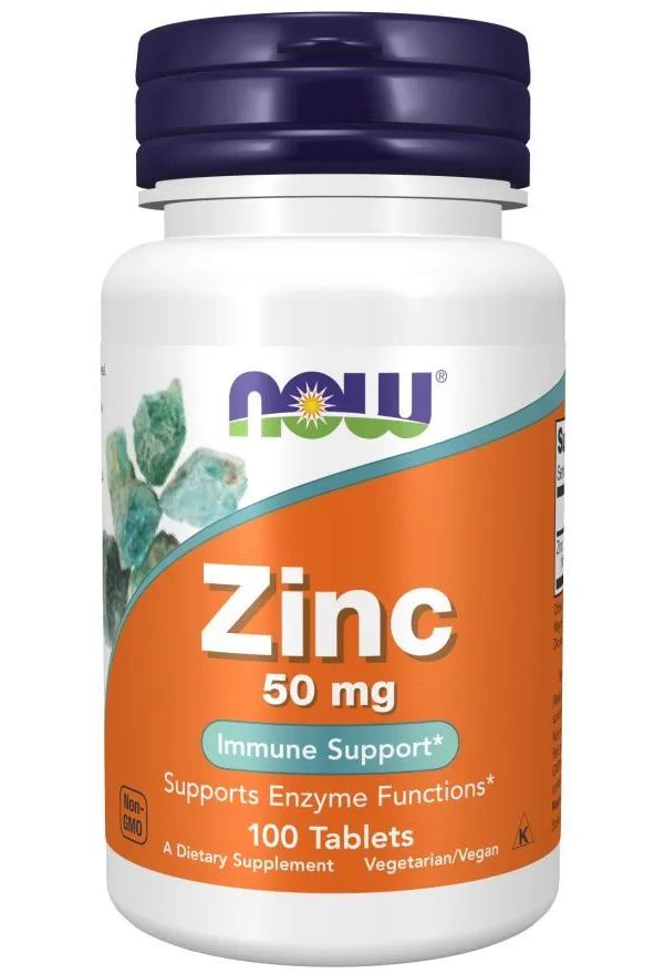 Глюконат цинка NOW Zinc Gluconate 50 мг таблетки 100 шт